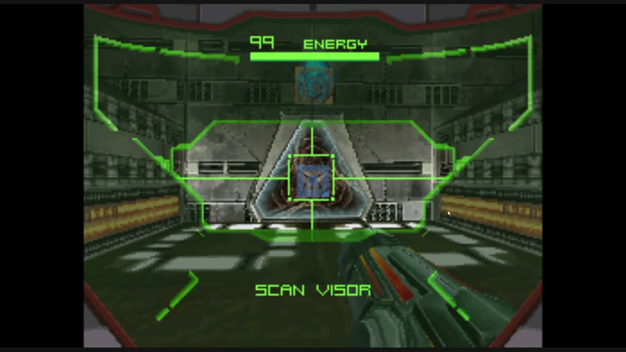 Scan visor up, in the recompiled build